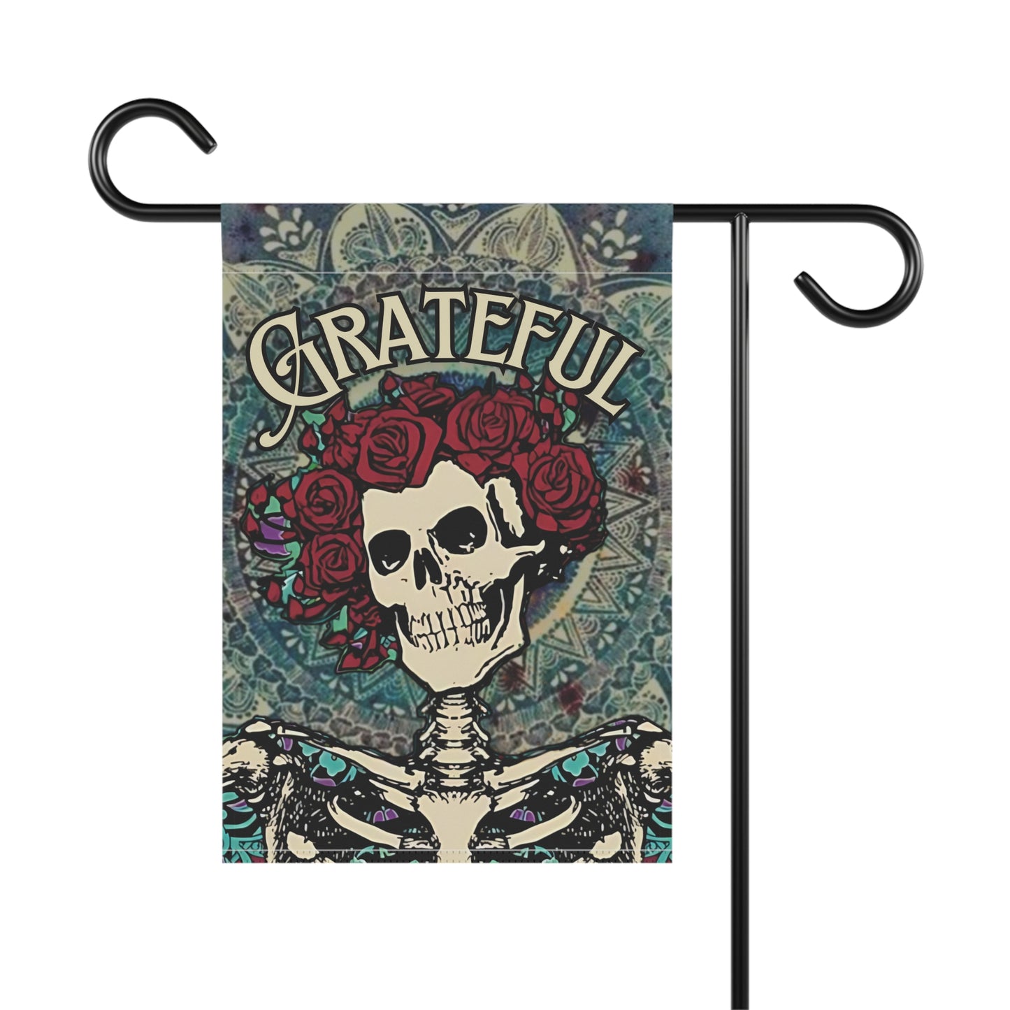 Home/garden flag - indoor/outdoor - 12"x18" - banner - GD - Bertha - sleeve at top - double-sided design - *POLE NOT INCLUDED