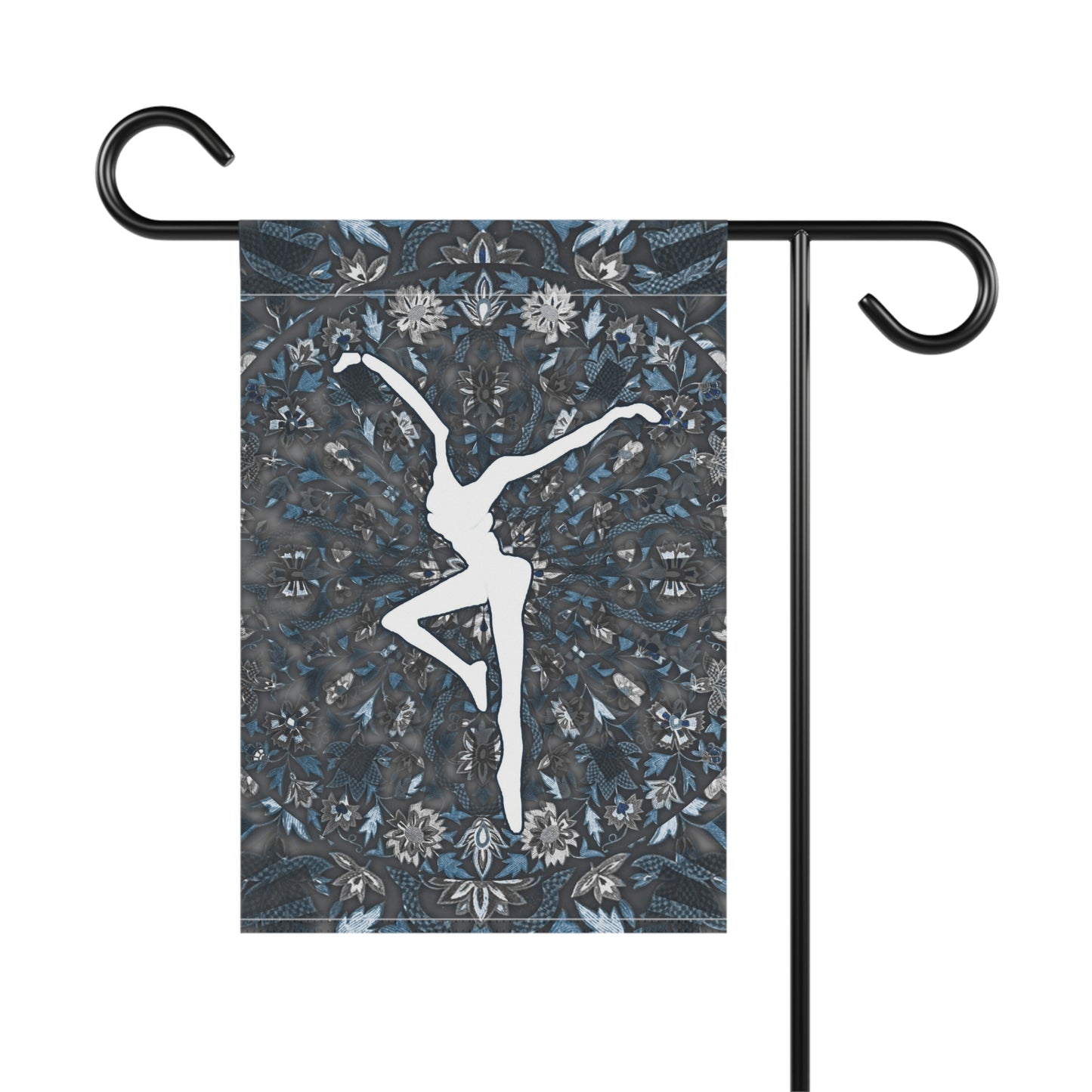 home/garden flag - indoor/outdoor - 12"x18"- banner - DMB - FD - Blue batik - sleeve at top - double-sided design - 12"x18" - *POLE NOT INCLUDED