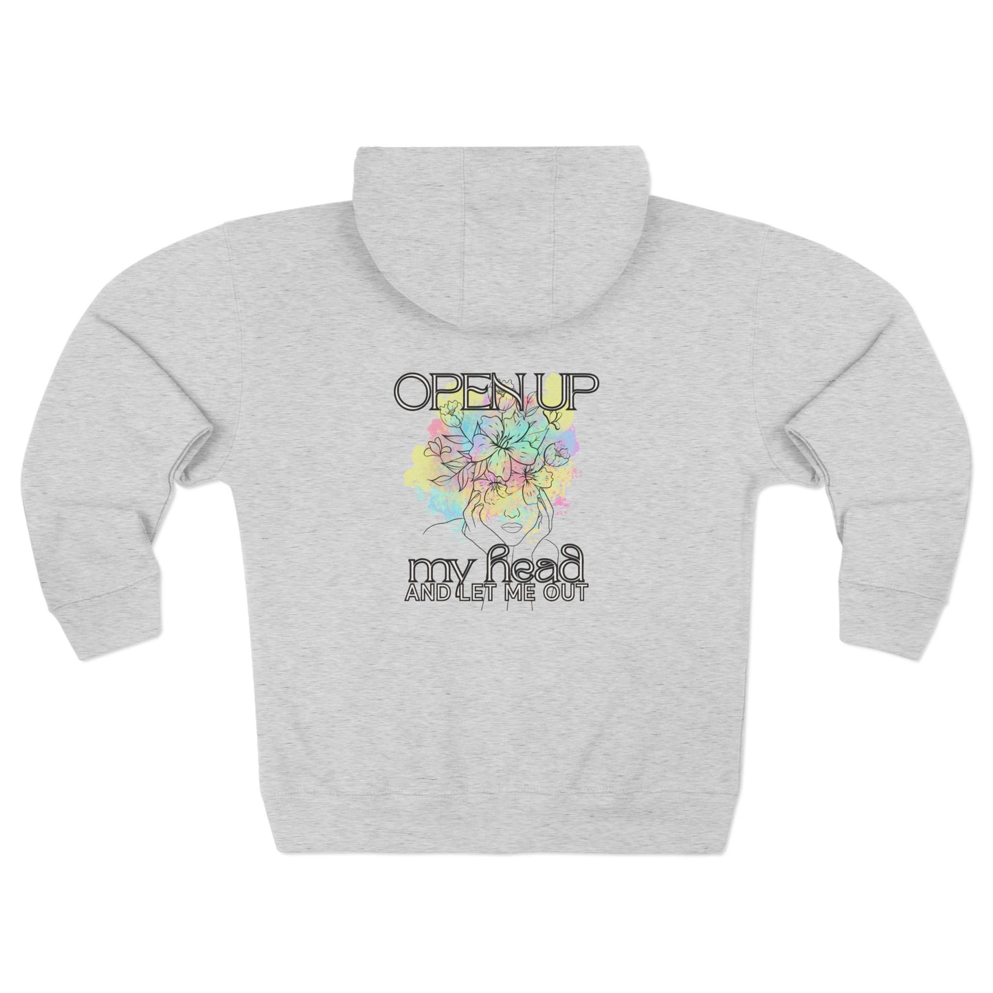 Unisex Zip Hoodie - dmb inspired - open up my head and let me out - ants marching lyrics - Comfortable Layer - Gift for music lover - cozy