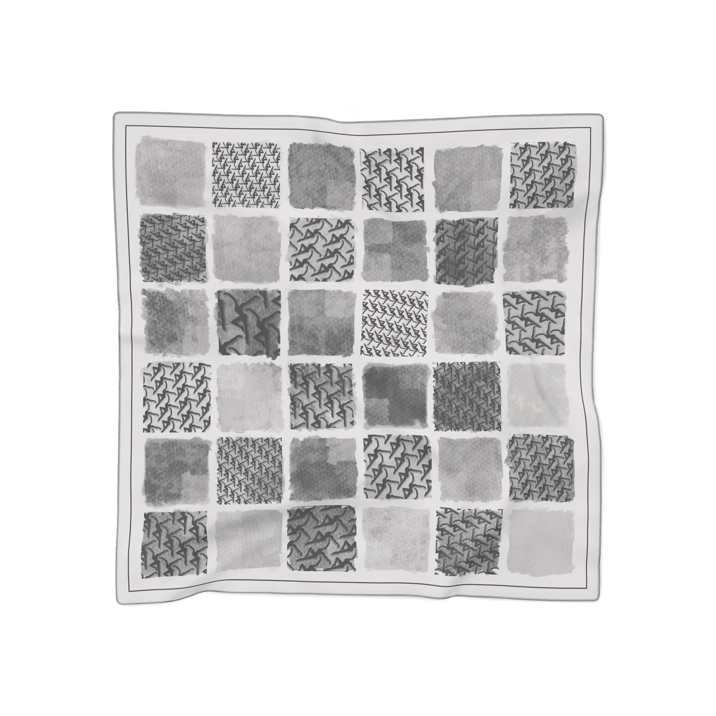 Sheer Scarf - dmb - bw - squares