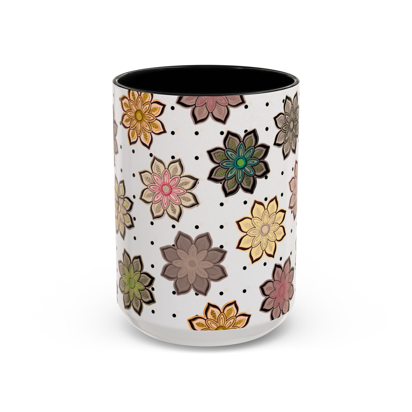 Accent Coffee Mug | Floral Design | dmb - Gift for dmb Lovers