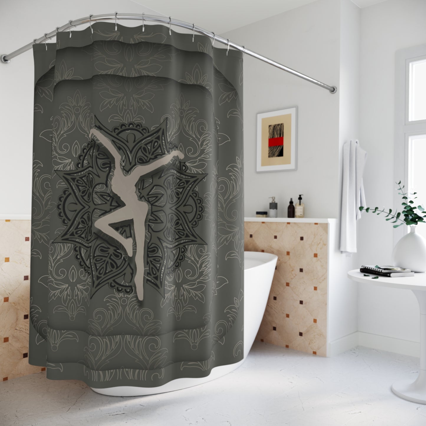 shower curtain - 71 x 74 - dmb - fd - mandala 4