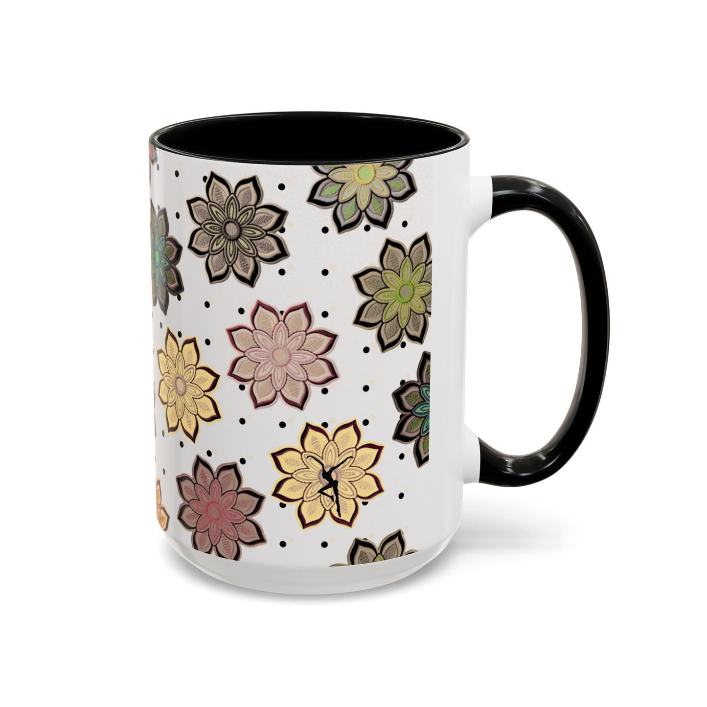 Accent Coffee Mug | Floral Design | dmb - Gift for dmb Lovers