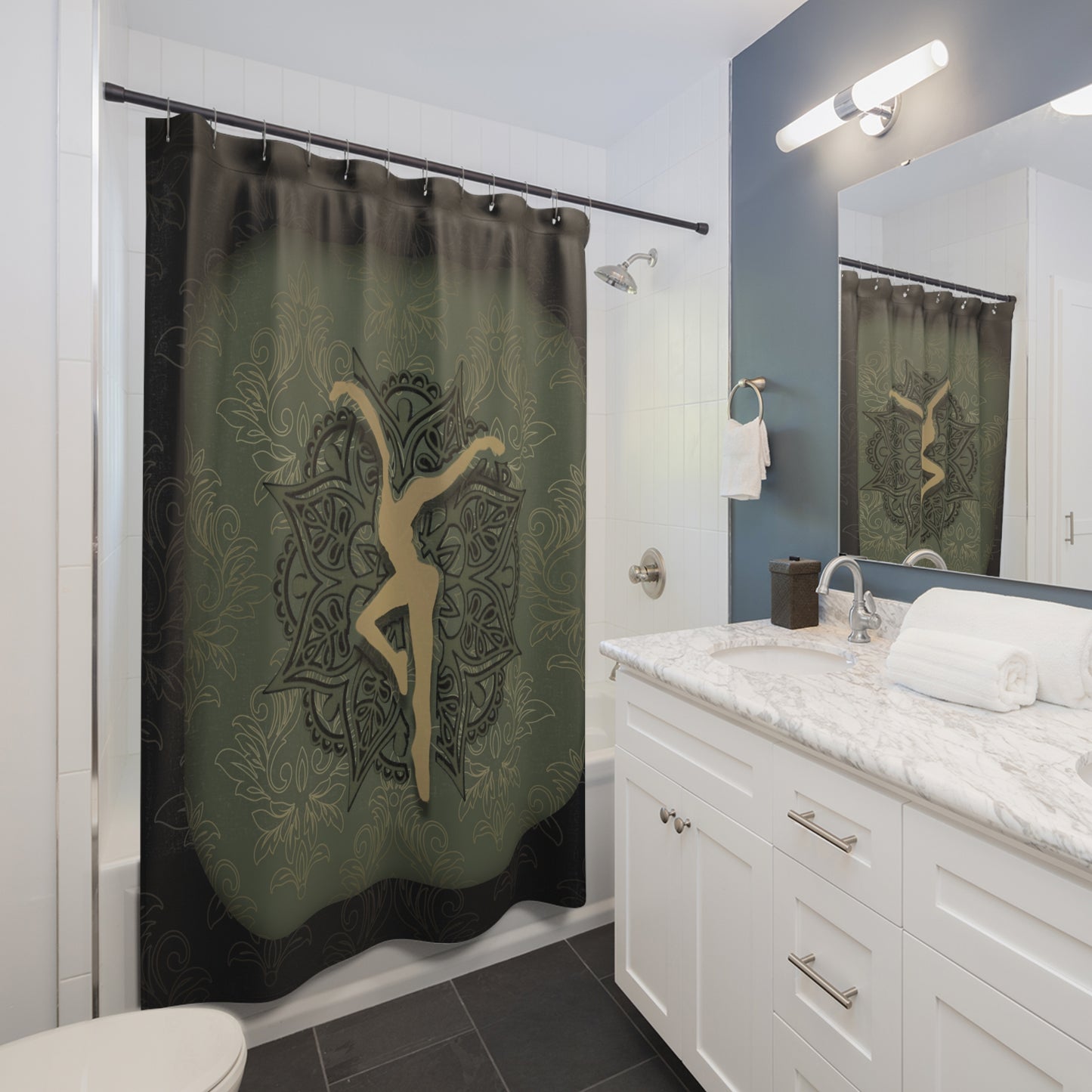 shower curtain - 71 x 74 - dmb - fd - mandala 2