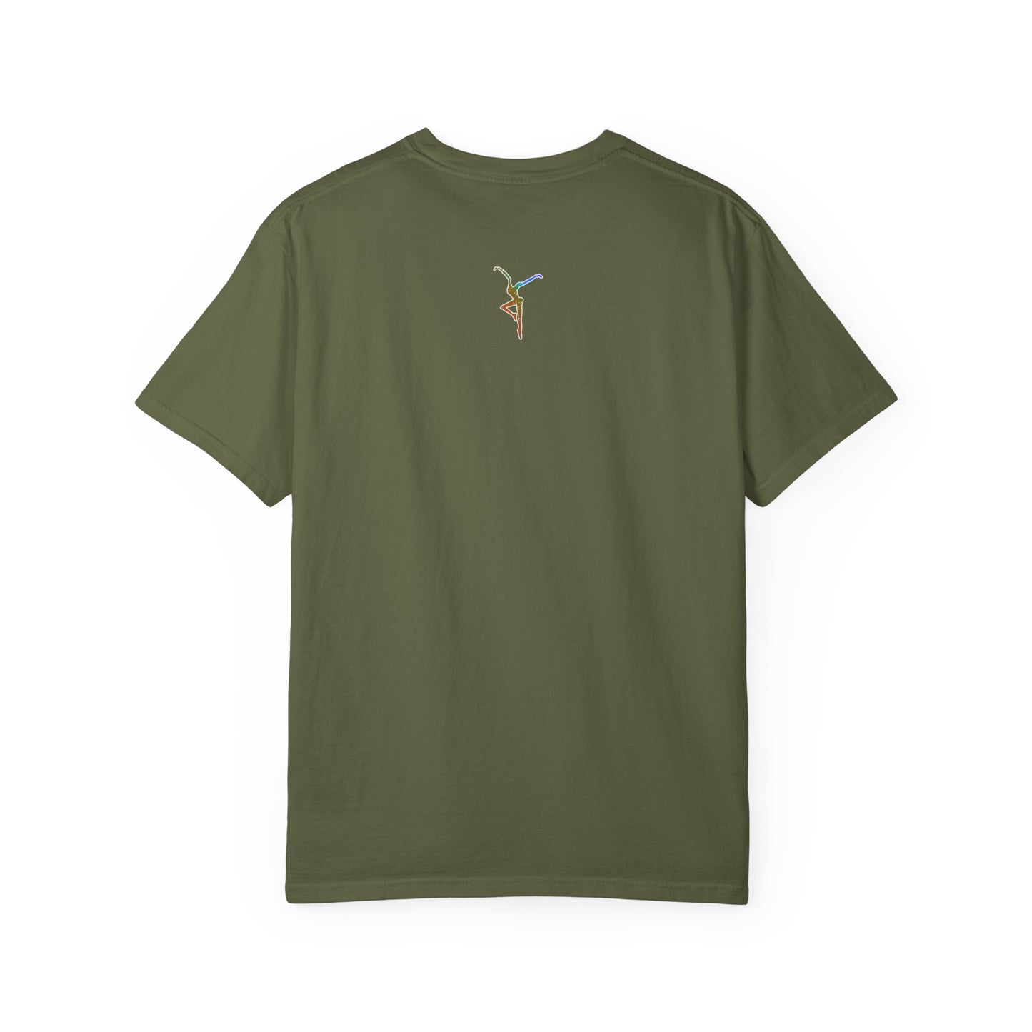 Unisex Garment-Dyed T-Shirt with Colorful DMB PLA Design – dmb - dancing nancies -Casual Wear for Everyday Comfort