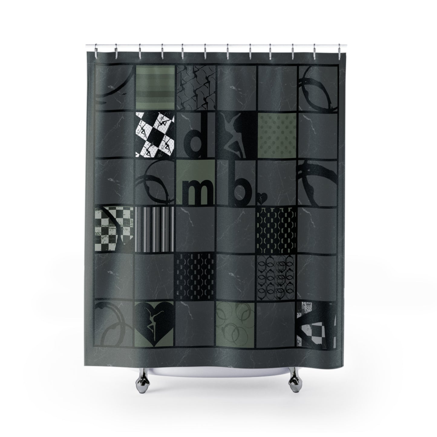 shower curtain - 71x74 - dmb grid