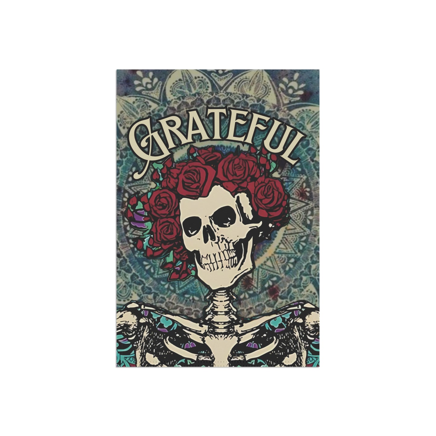 Home/garden flag - indoor/outdoor - 12"x18" - banner - GD - Bertha - sleeve at top - double-sided design - *POLE NOT INCLUDED