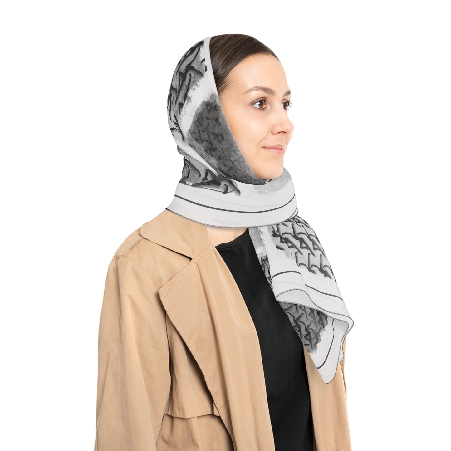 Sheer Scarf - dmb - bw - squares