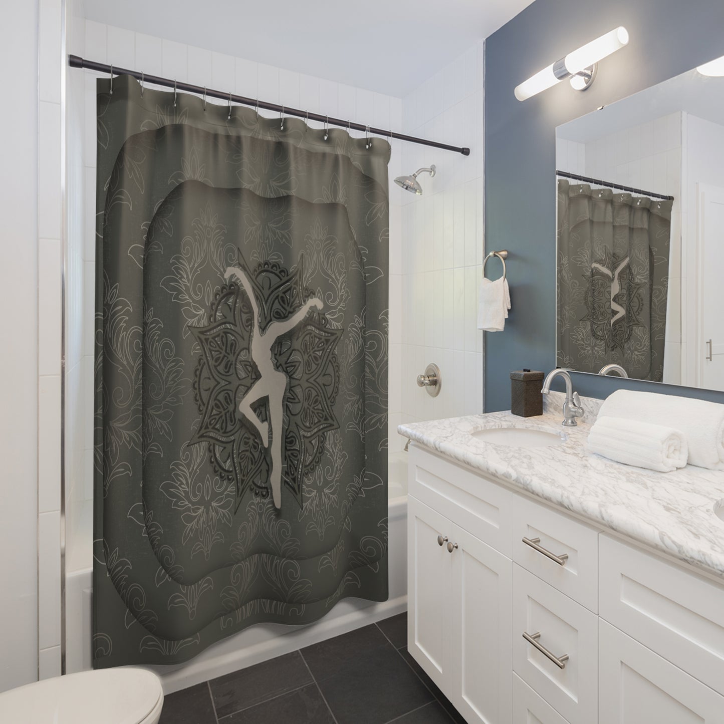 shower curtain - 71 x 74 - dmb - fd - mandala 4