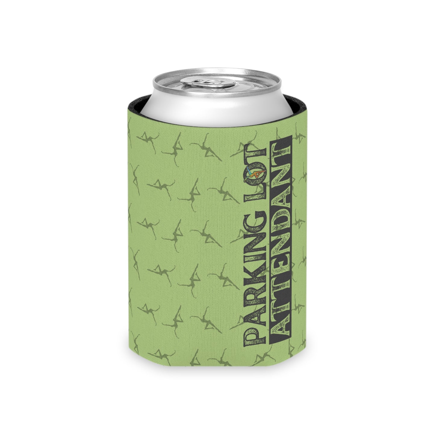 Can Cooler - dmb - Parking Lot Attendant - green - Fun Beverage Insulator for Outdoor Events