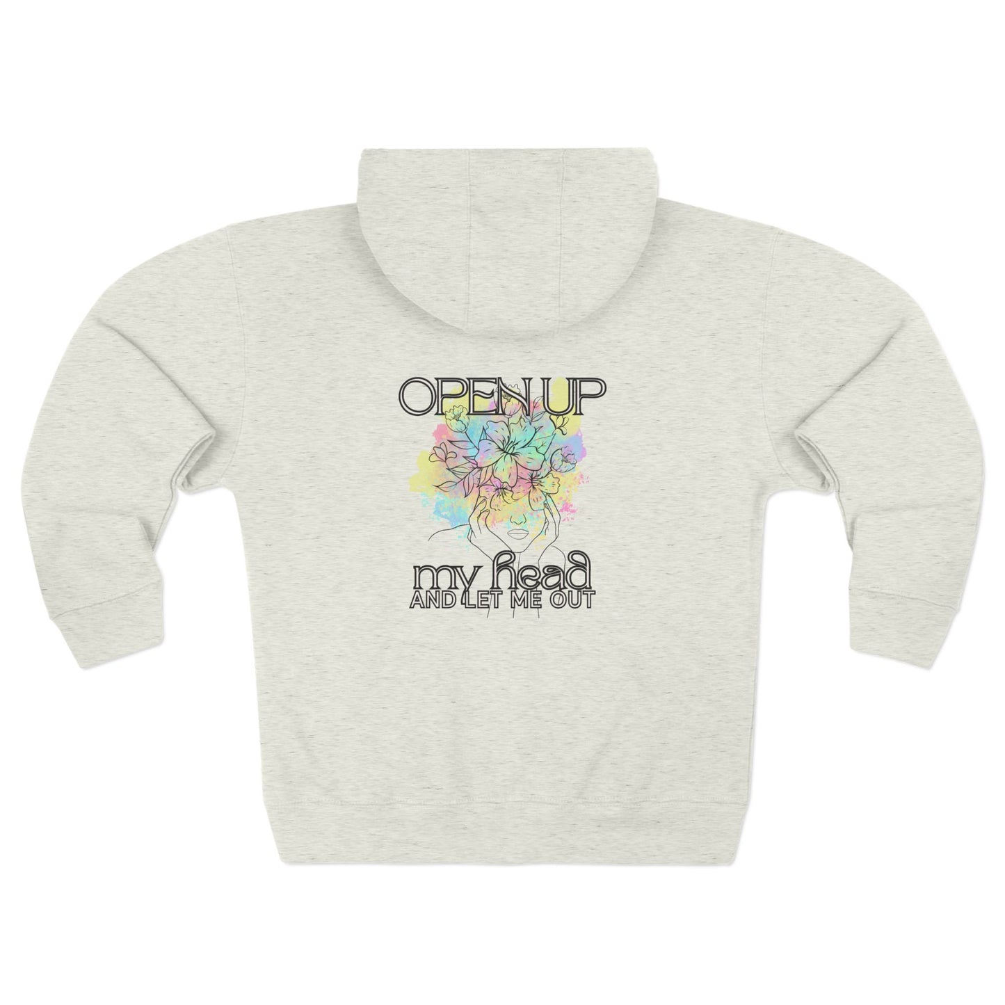 Unisex Zip Hoodie - dmb inspired - open up my head and let me out - ants marching lyrics - Comfortable Layer - Gift for music lover - cozy