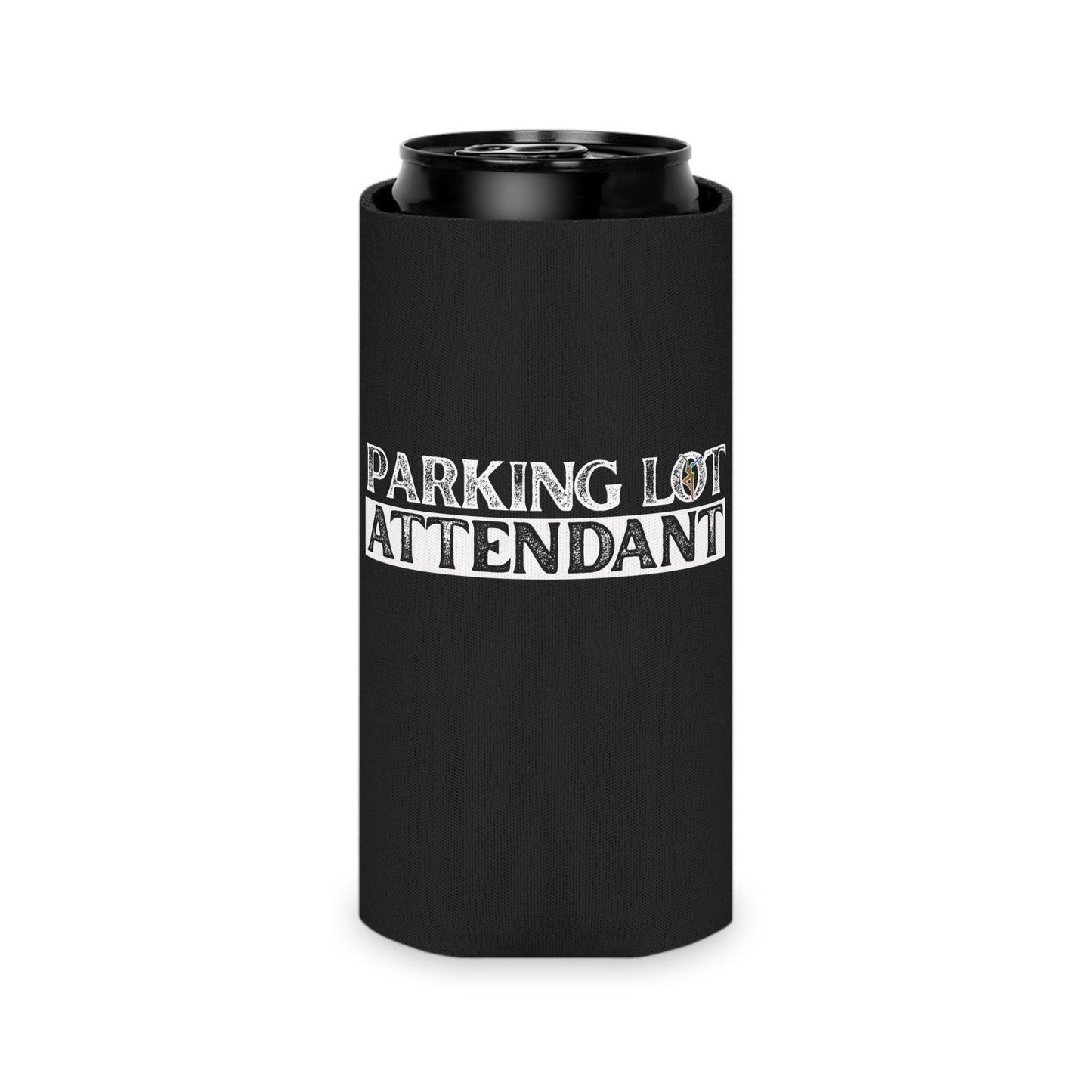 Can Cooler - dmb - Parking Lot Attendant - black - Fun Beverage Insulator for Outdoor Events