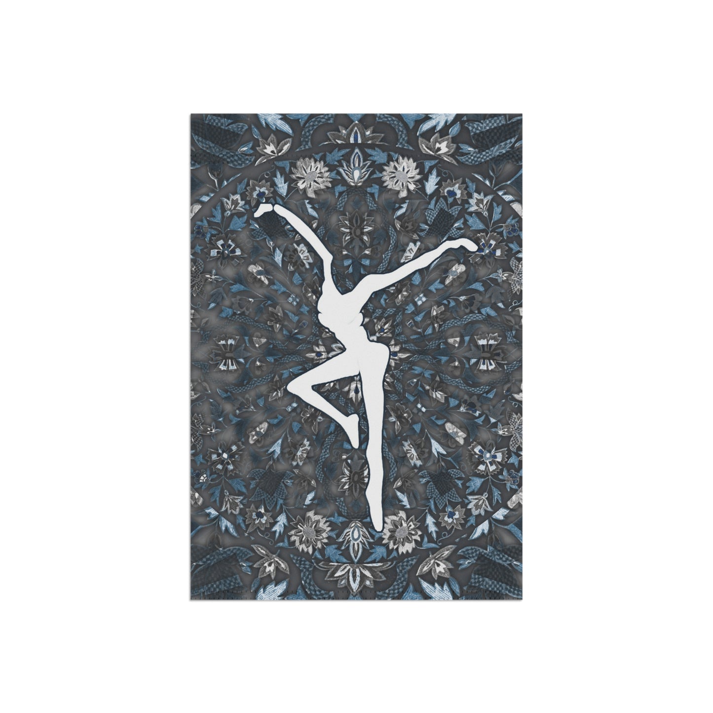 home/garden flag - indoor/outdoor - 12"x18"- banner - DMB - FD - Blue batik - sleeve at top - double-sided design - 12"x18" - *POLE NOT INCLUDED