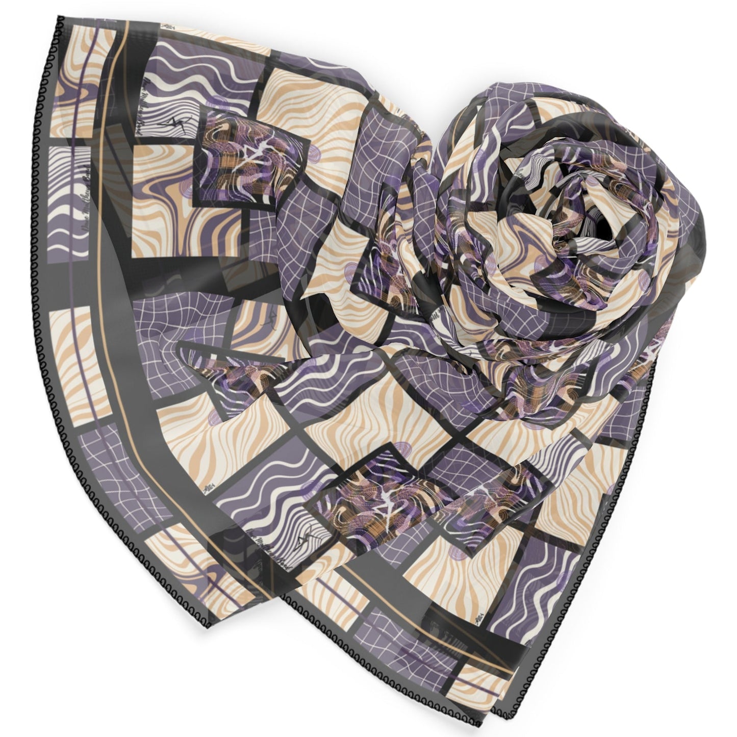 sheer scarf - purple orange - dmb lover