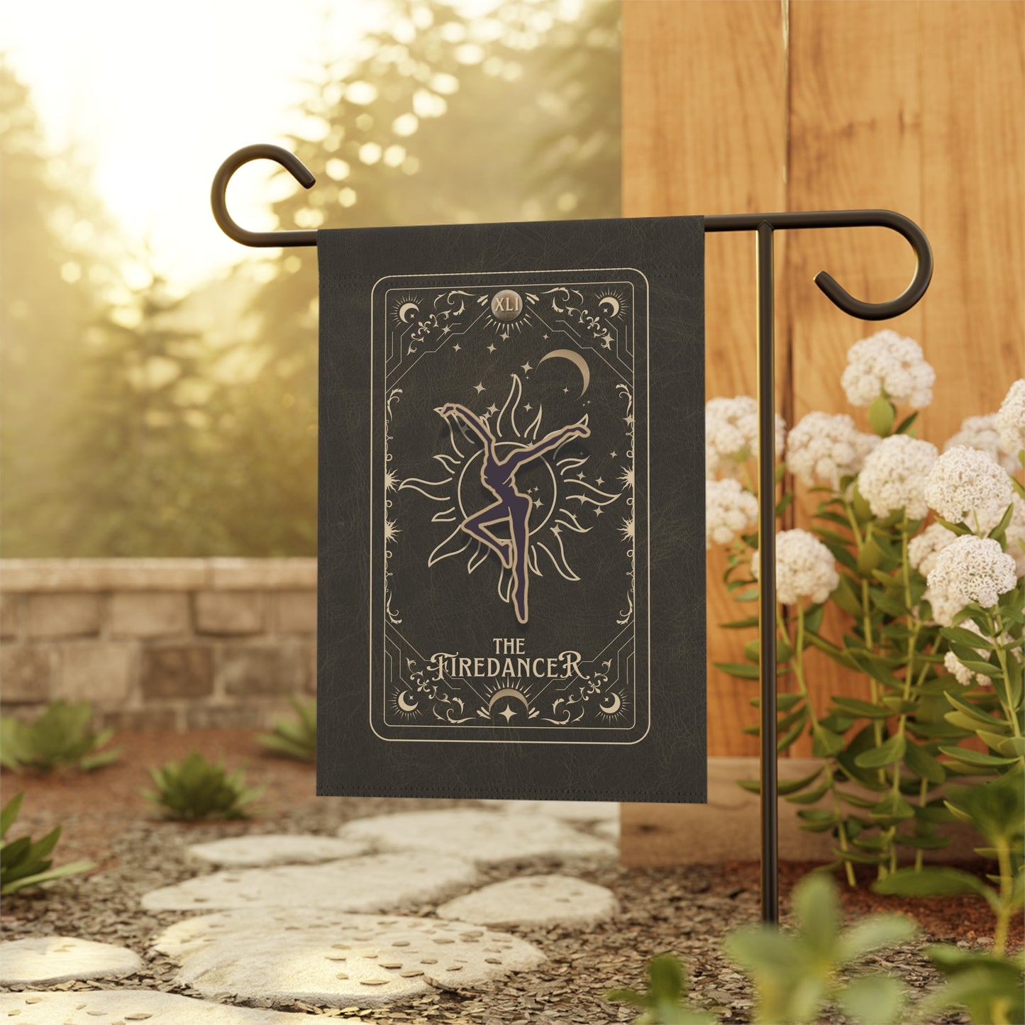 home/garden flag - 12"x18" indoor/outdoor - double sided - DMB - FD tarot - sleeve at top -*POLE NOT INCLUDED