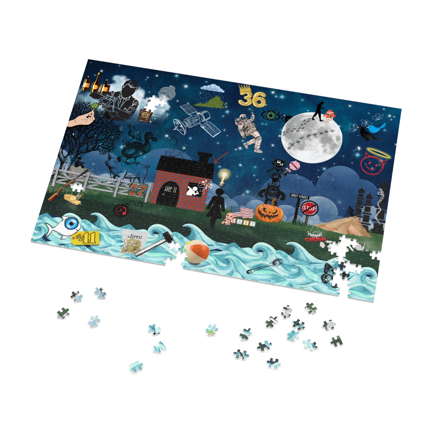 jigsaw puzzle -- 500 piece -- 1000 piece -- DMB -- find 50 dave matthews/dmb songs -- puzzle