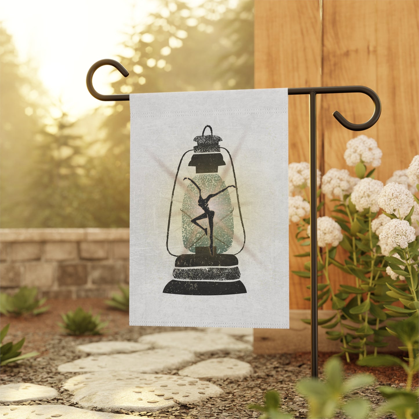 home/garden flag - indoor/outdoor - 12"x18"- DMB - FD - lantern - sleeve at top - double-sided design - *POLE NOT INCLUDED
