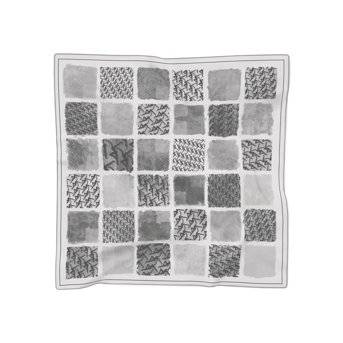 Sheer Scarf - dmb - bw - squares
