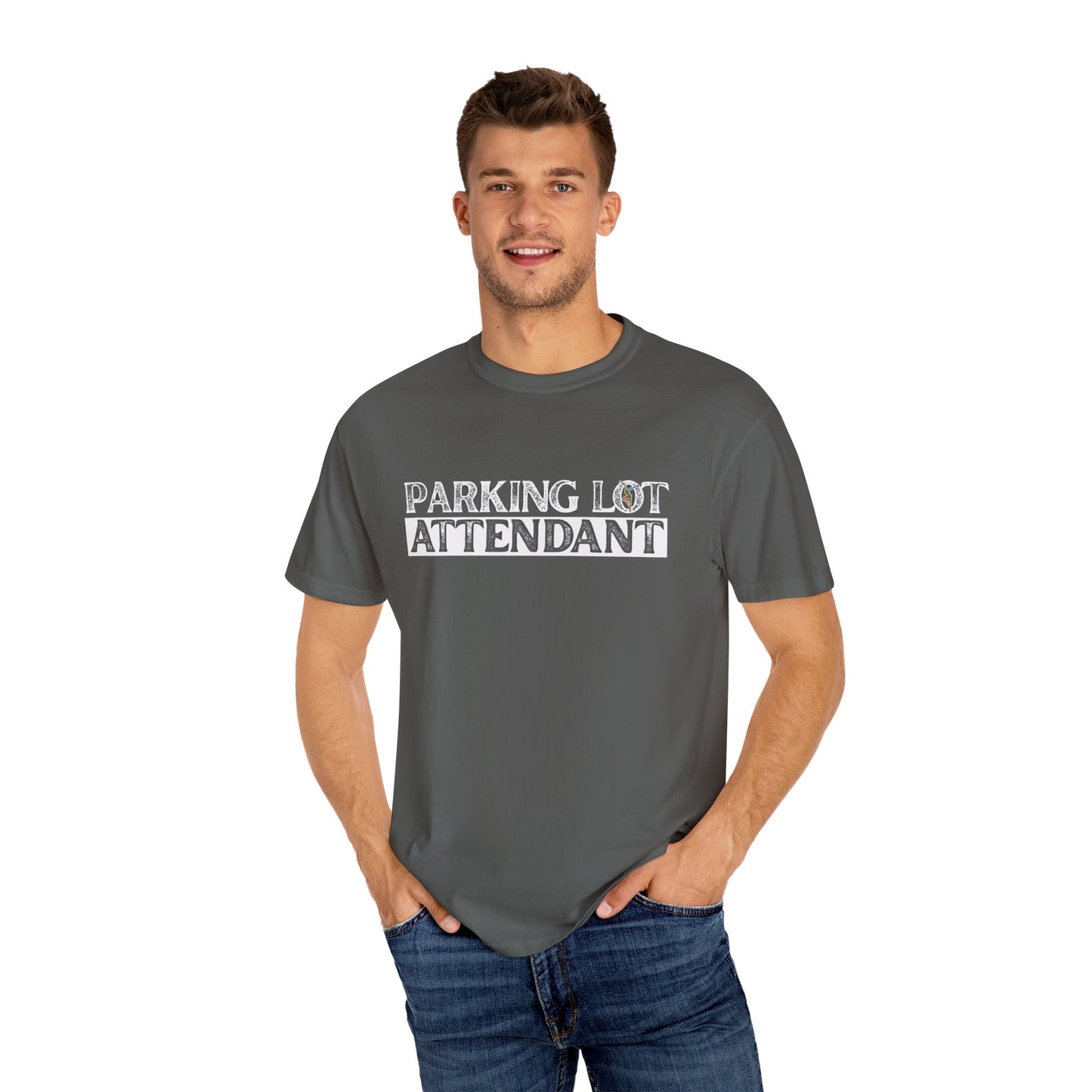Unisex Garment-Dyed T-Shirt with Colorful DMB PLA Design – dmb - dancing nancies -Casual Wear for Everyday Comfort