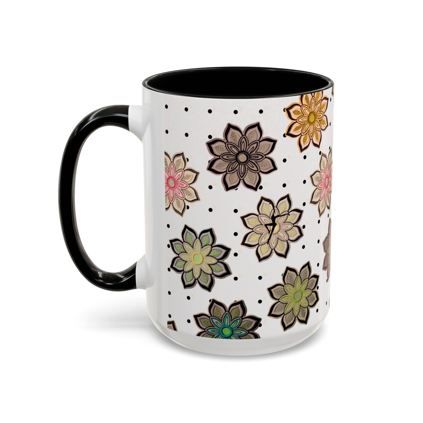 Accent Coffee Mug | Floral Design | dmb - Gift for dmb Lovers