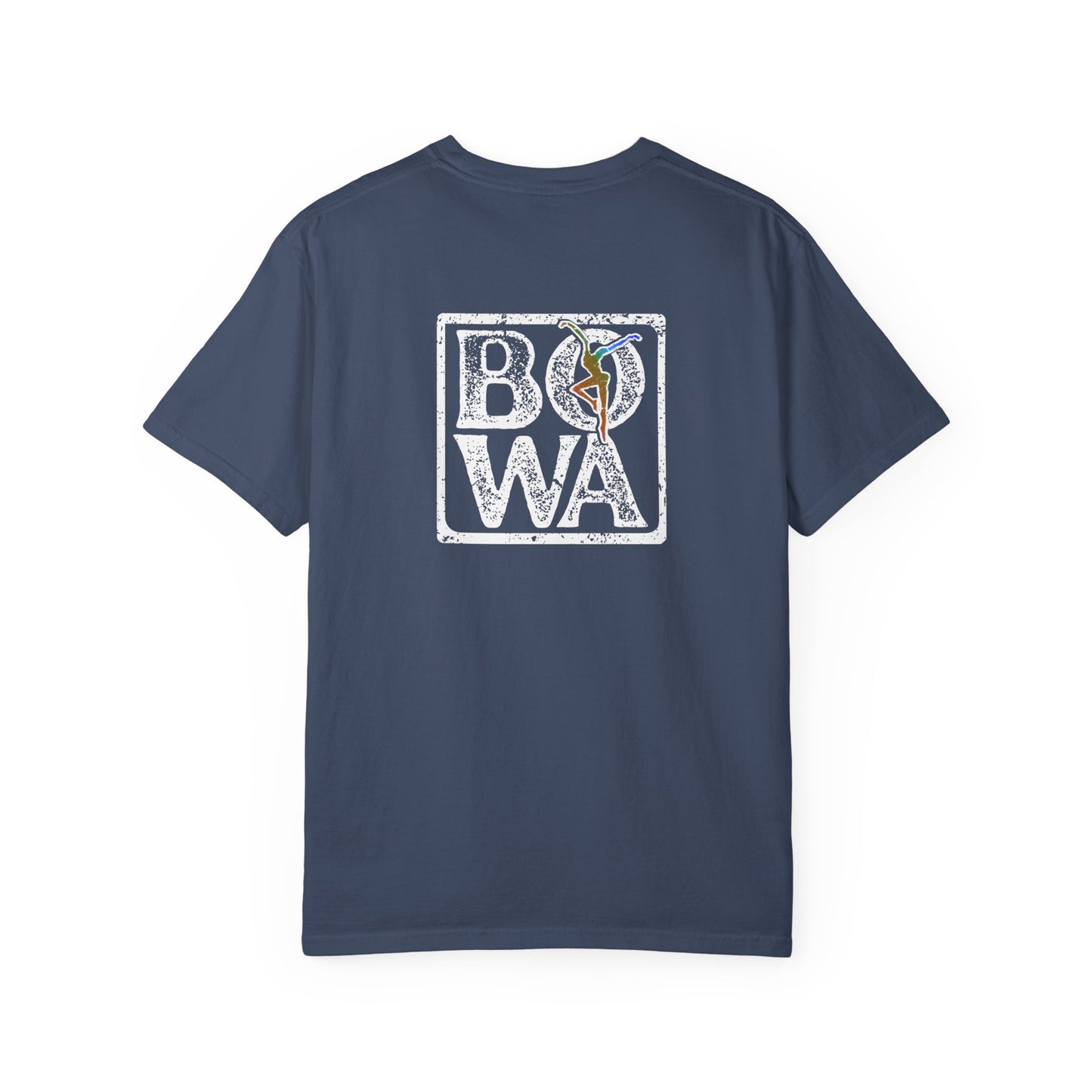 Unisex Garment-Dyed T-Shirt with Colorful DMB BOWA Design – dmb - Casual Wear for Everyday Comfort - *runs slightly small - I suggest ordering 1 size up