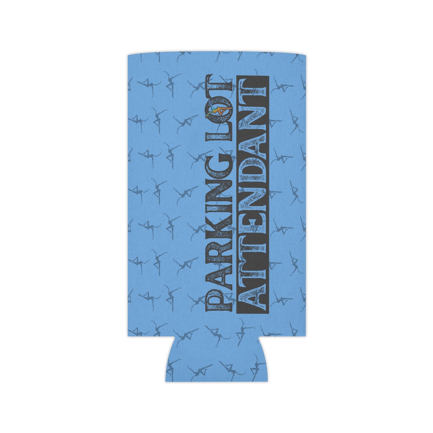 Can Cooler - dmb - Parking Lot Attendant - blue - Fun Beverage Insulator for Outdoor Events