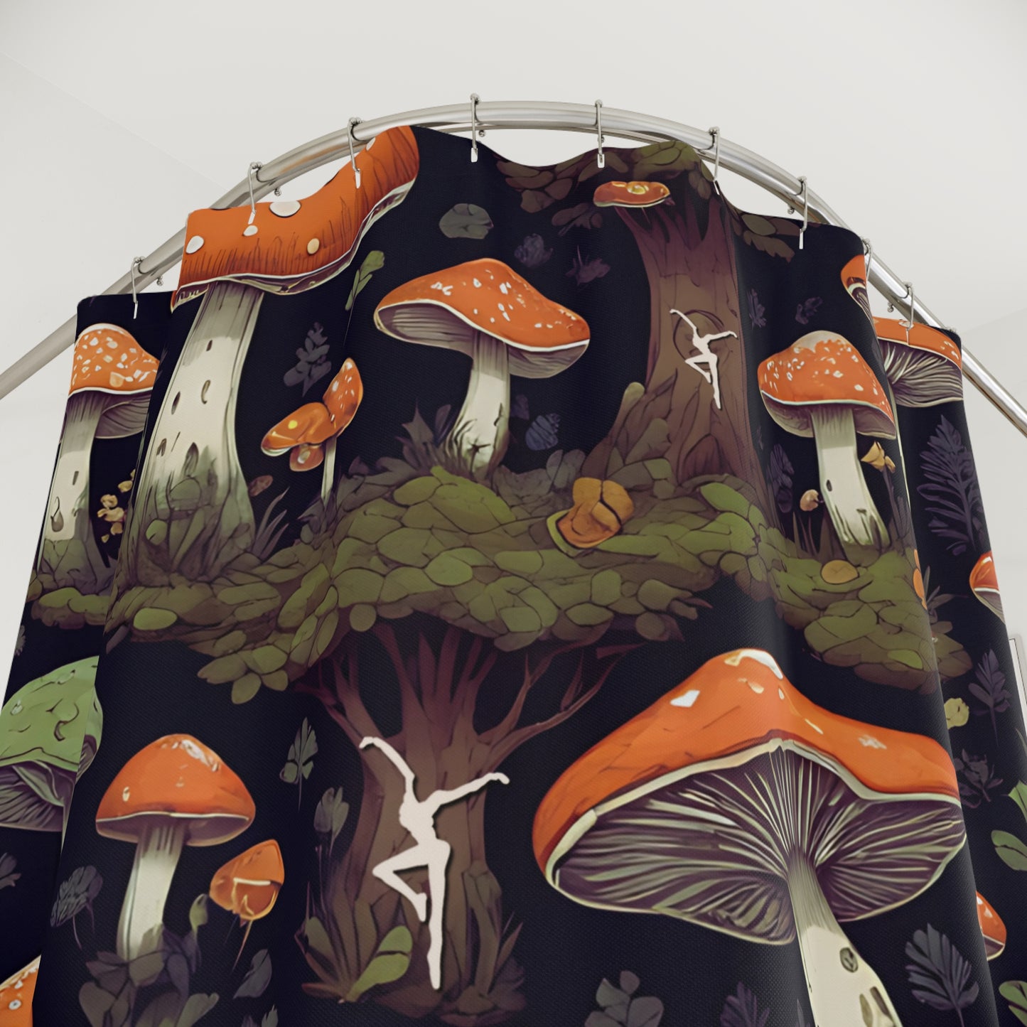 Shower curtain - 71 x 74 - dmb - mushroom forest