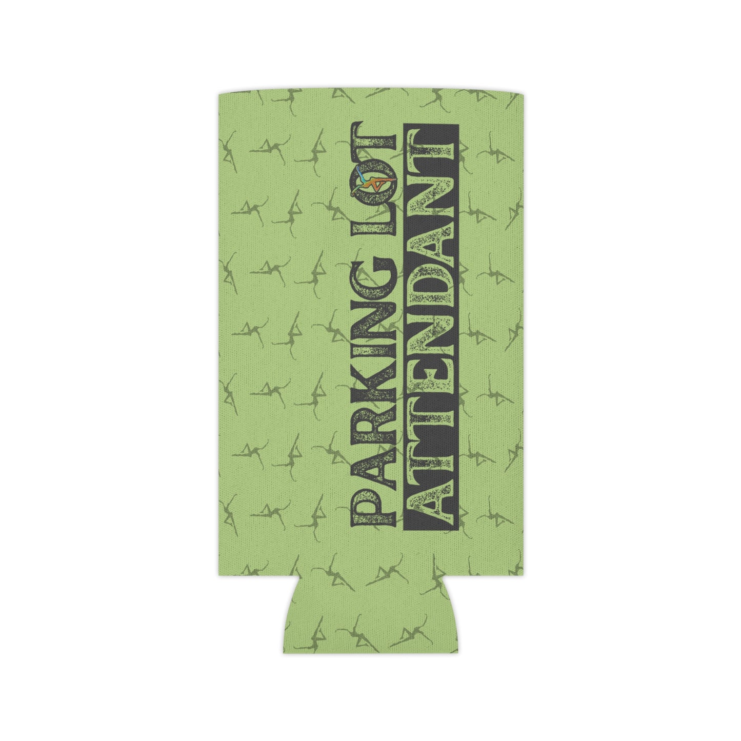 Can Cooler - dmb - Parking Lot Attendant - green - Fun Beverage Insulator for Outdoor Events