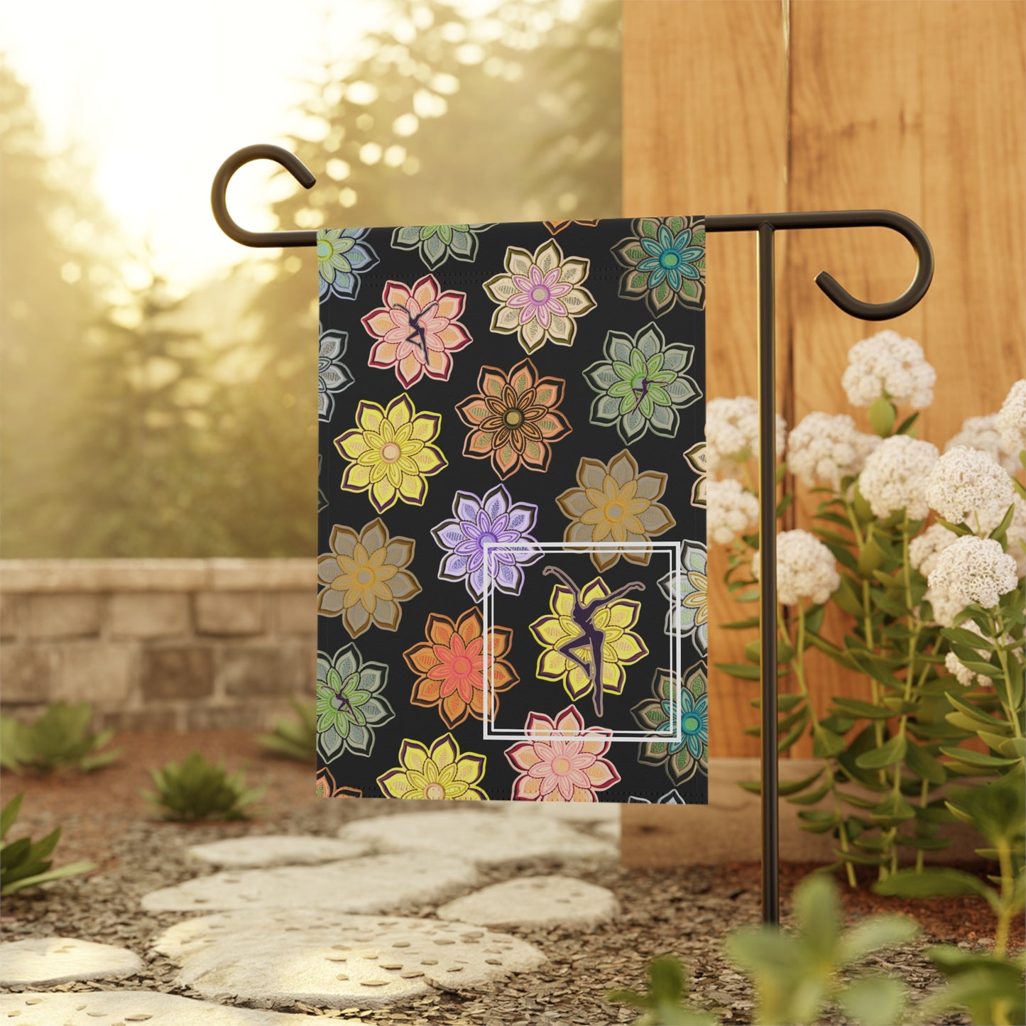 home/garden flag - 12"x18" indoor/outdoor - double sided - DMB - flower - fd - sleeve at top -*POLE NOT INCLUDED