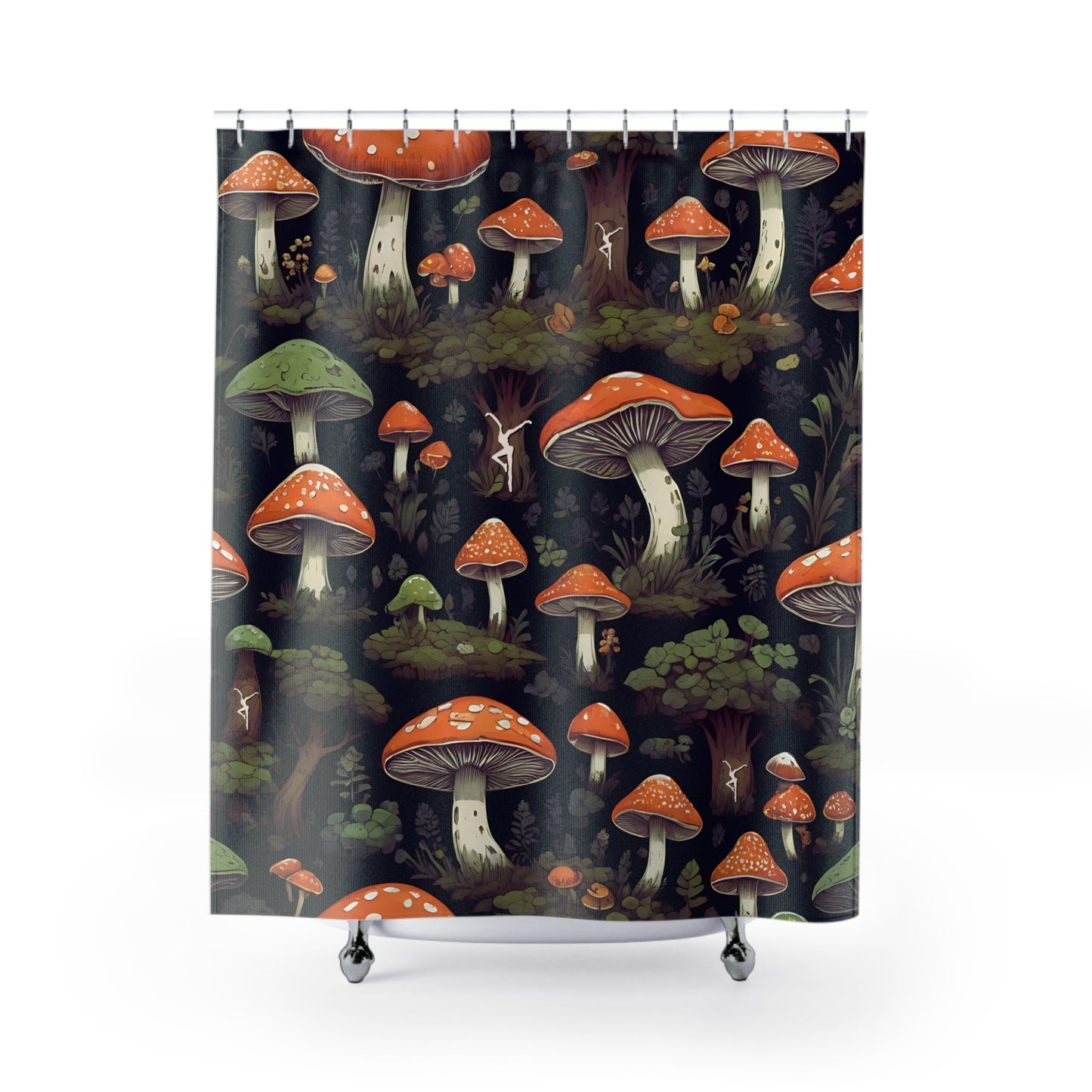 Shower curtain - 71 x 74 - dmb - mushroom forest