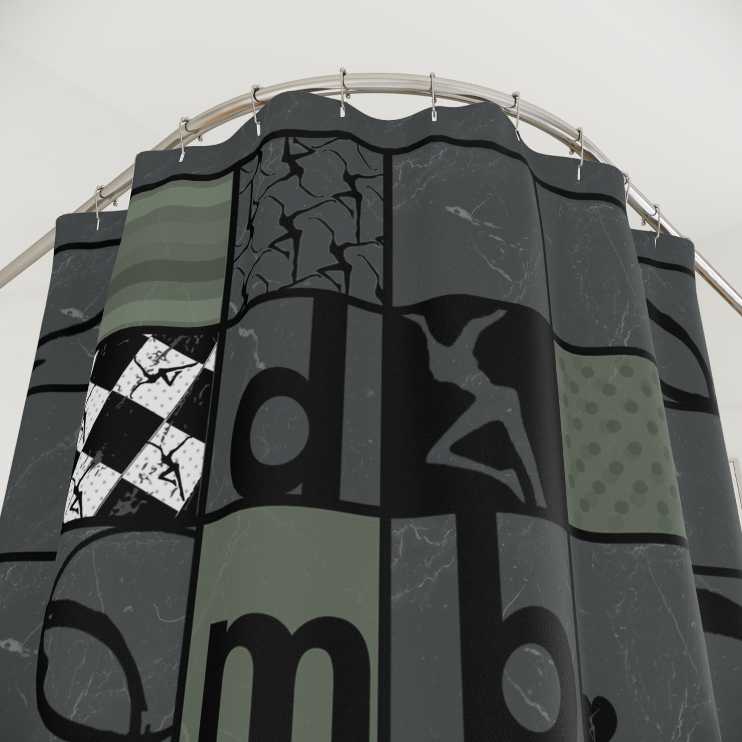 shower curtain - 71x74 - dmb grid