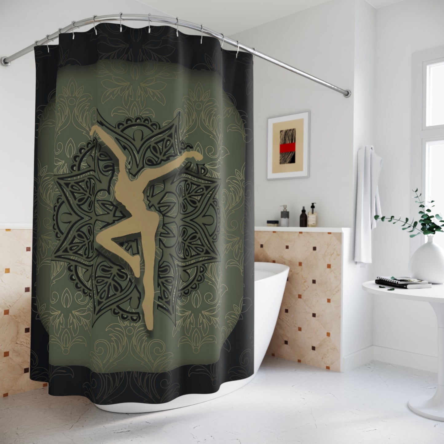 shower curtain - 71 x 74 - dmb - fd - mandala 2