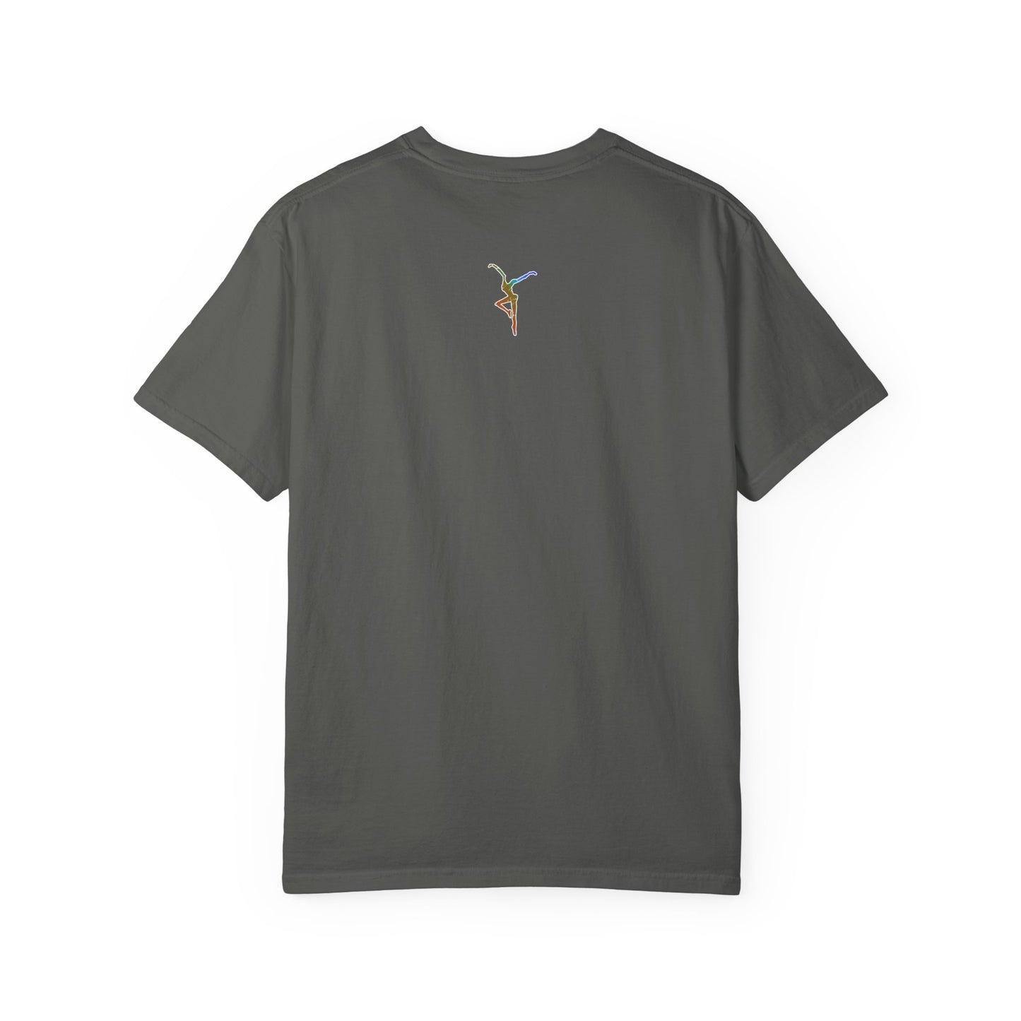 Unisex Garment-Dyed T-Shirt with Colorful DMB PLA Design – dmb - dancing nancies -Casual Wear for Everyday Comfort