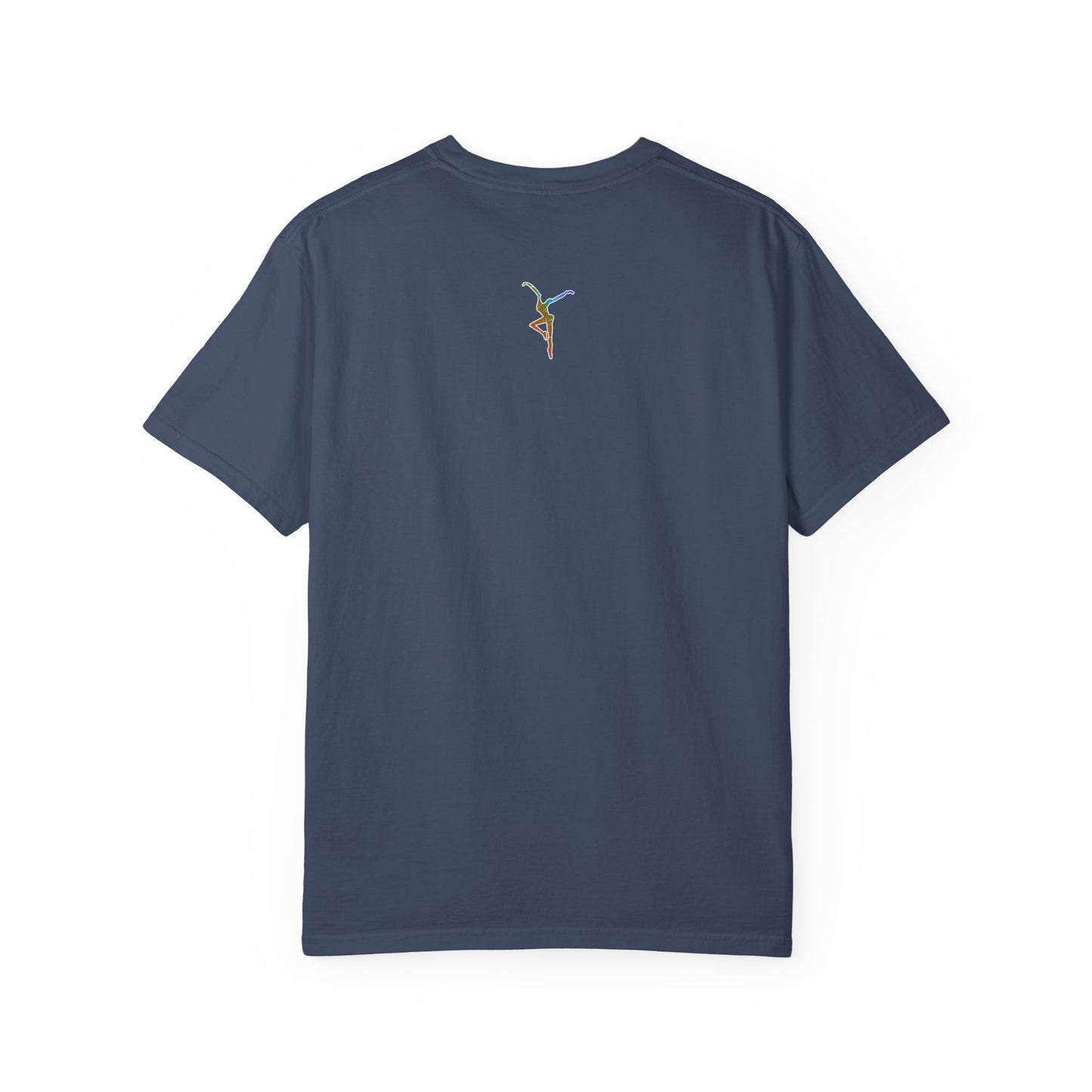 Unisex Garment-Dyed T-Shirt with Colorful DMB PLA Design – dmb - dancing nancies -Casual Wear for Everyday Comfort