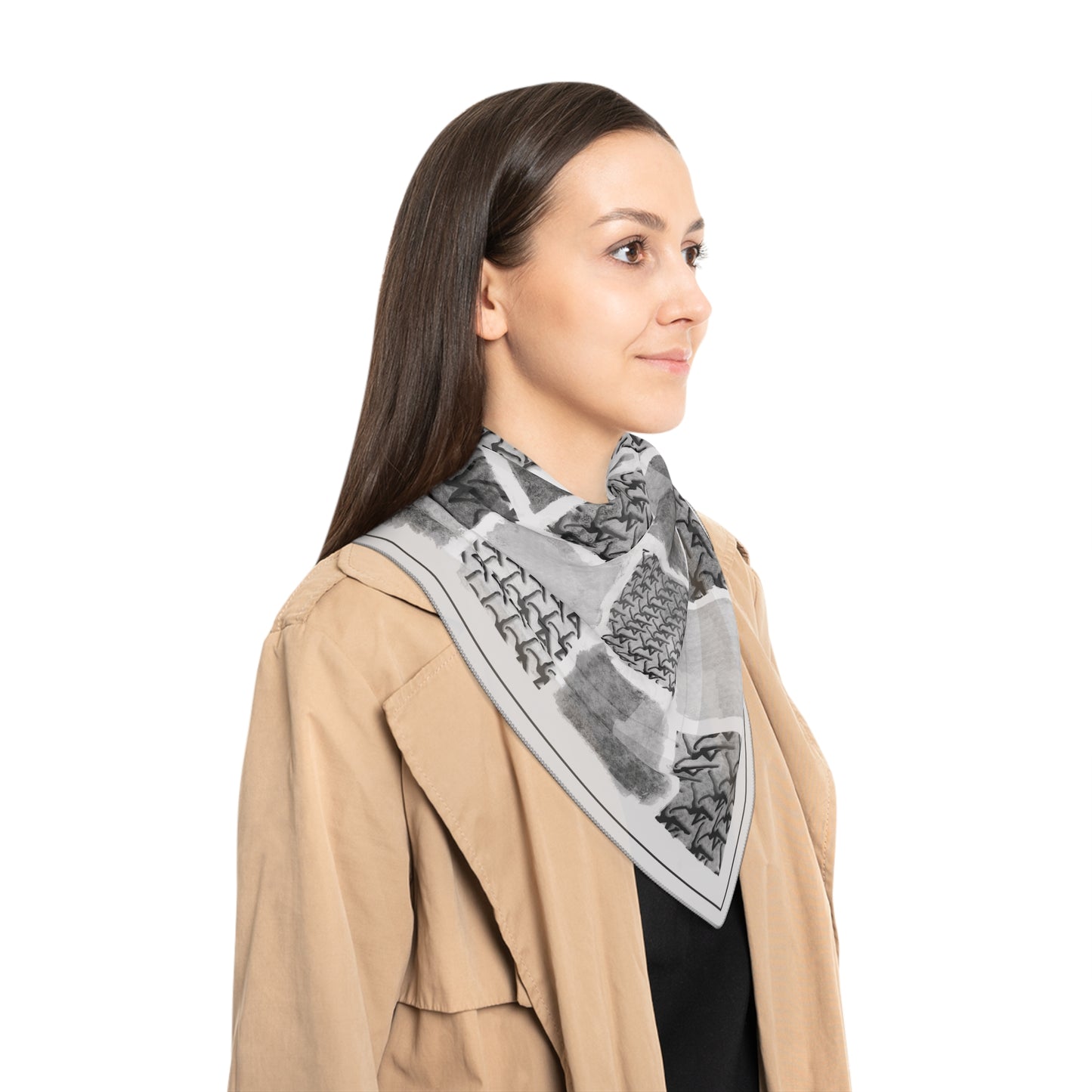 Sheer Scarf - dmb - bw - squares