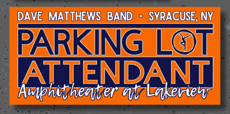 Assorted Venue Based - dmb - Parking Lot Attendant - Waterproof Stickers