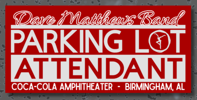 Assorted Venue Based - dmb - Parking Lot Attendant - Waterproof Stickers