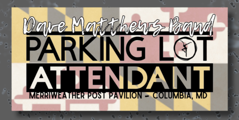 Assorted Venue Based - dmb - Parking Lot Attendant - Waterproof Stickers