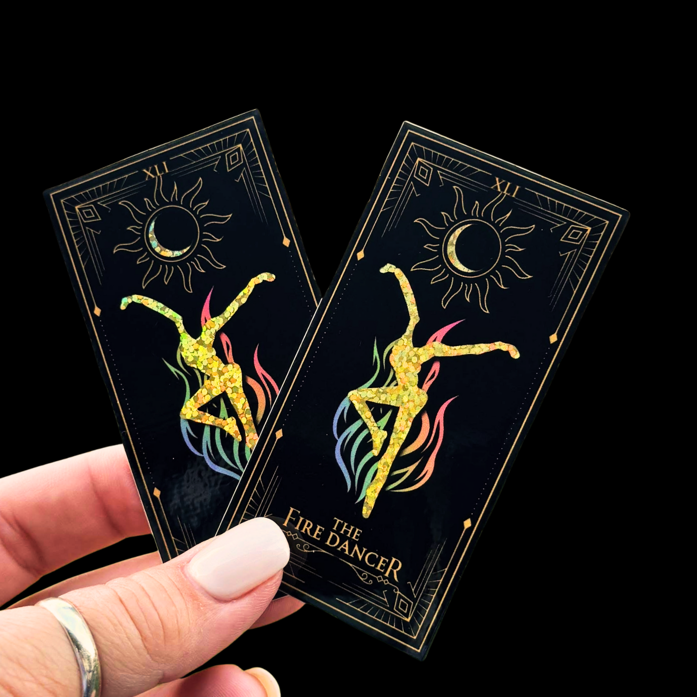 FD Tarot - glitter/sparkle sticker 3.5"