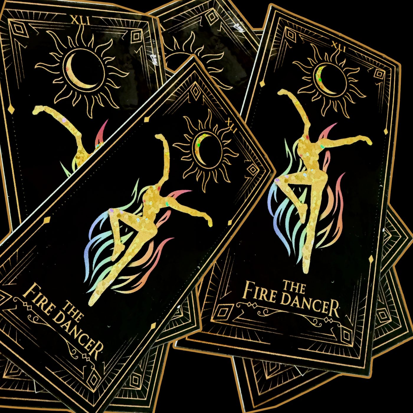 FD Tarot - glitter/sparkle sticker 3.5"