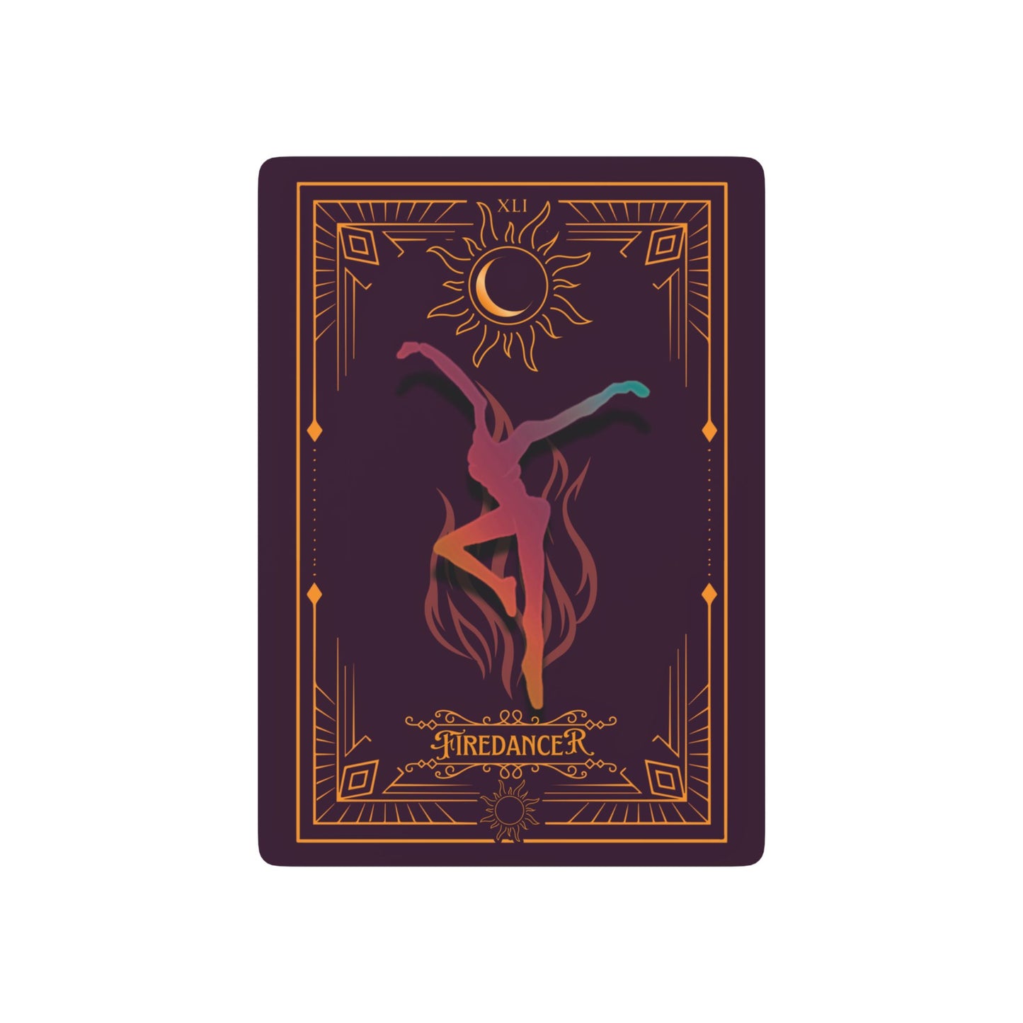 Copy of Playing Cards, Tarot-Inspired DMB Firedancer Design, DEEP purple. 52 cards plus 2 Jokers.** Not a tarot deck **