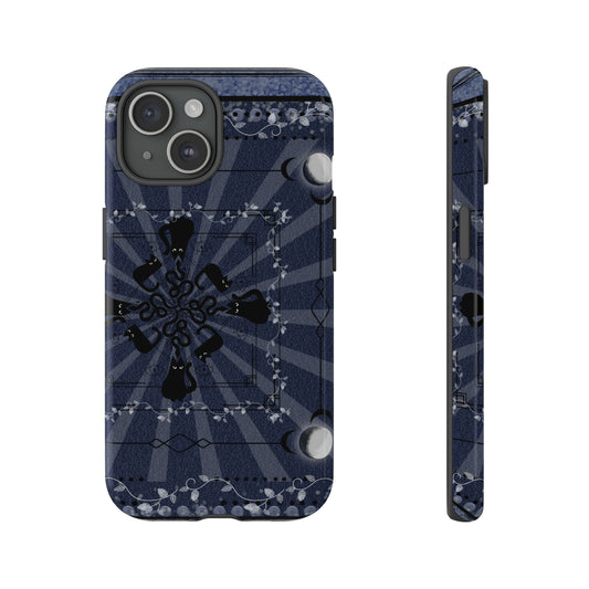 Tough Case - iPhone - samsung - cats - tapestry - navy and black