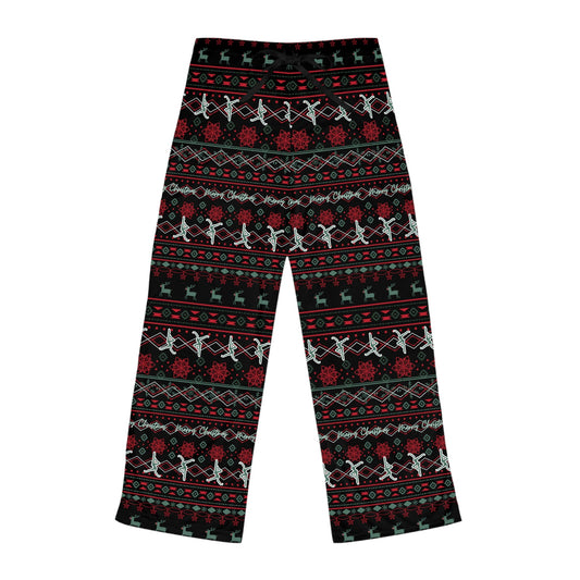 women's -- pajama pants -- DMB -- fd -- christmas sweater -- red/green/black