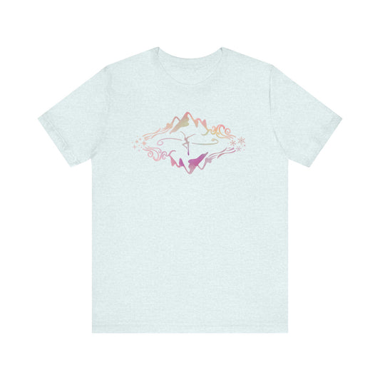 Unisex Jersey Short Sleeve Tee - Bella+Canvas - dmb - MOWRS - pink watercolor