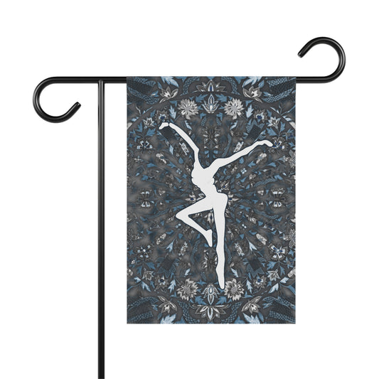 home/garden flag - indoor/outdoor - 12"x18"- banner - DMB - FD - Blue batik - sleeve at top - double-sided design - 12"x18" - *POLE NOT INCLUDED