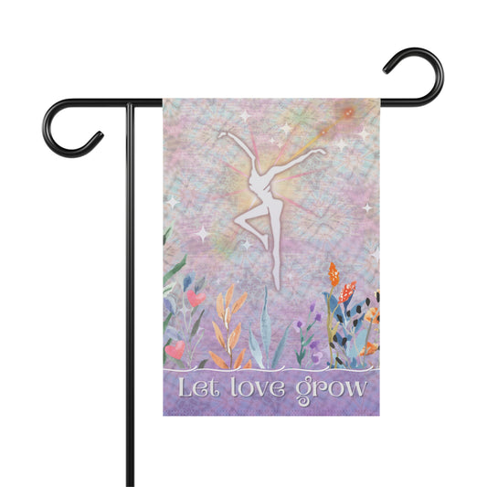 Home/Garden Flag - dmb - Let Love Grow - 12"x18" - pole not included