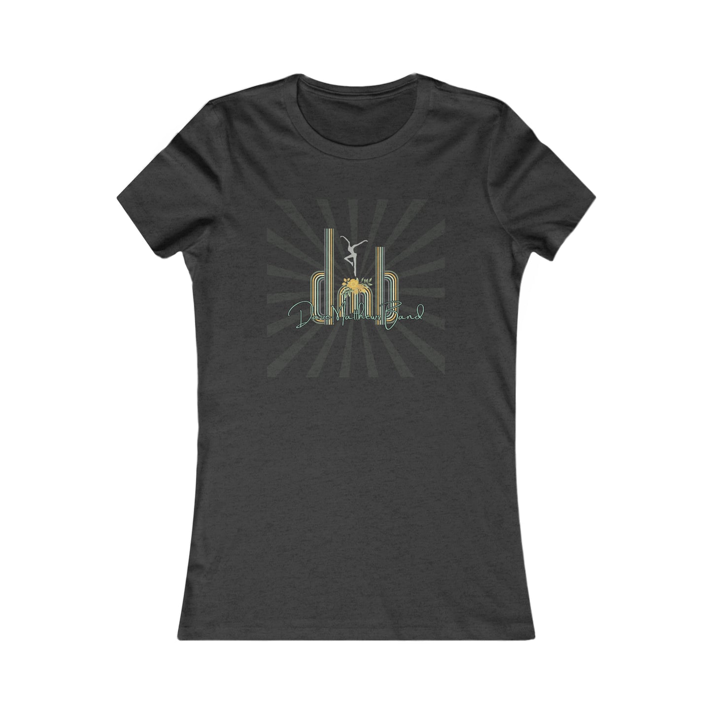 women's -- favorite tee -- DMB -- fd --  retro lines and flowers