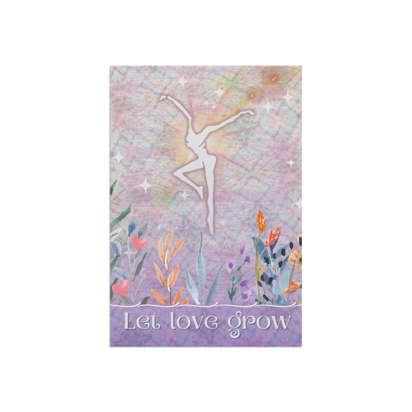 Home/Garden Flag - dmb - Let Love Grow - 12"x18" - pole not included