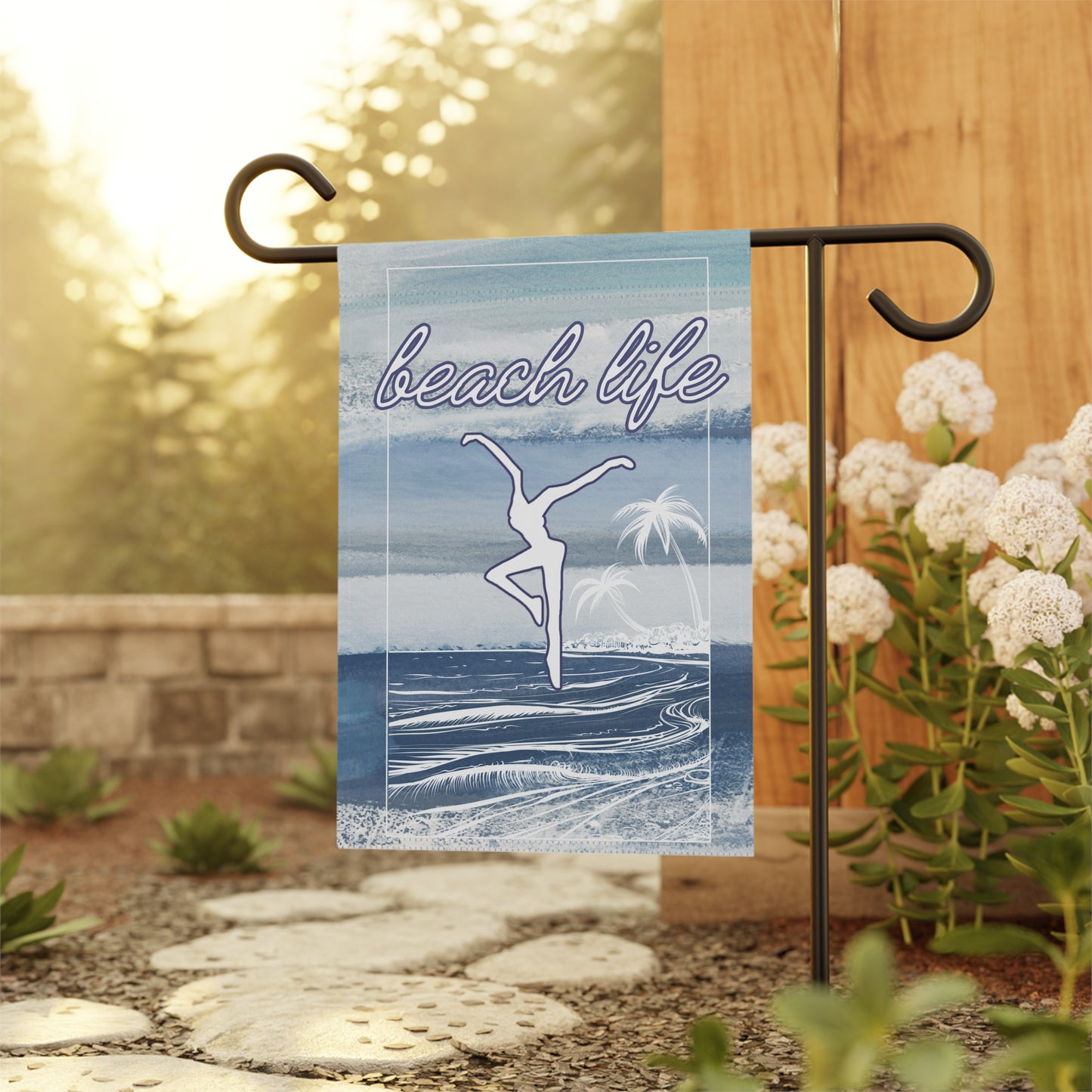 home/garden flag - indoor/outdoor - banner - DMB - beach life  -  sleeve at top -  double-sided design - 12"x18" - *POLE NOT INCLUDED