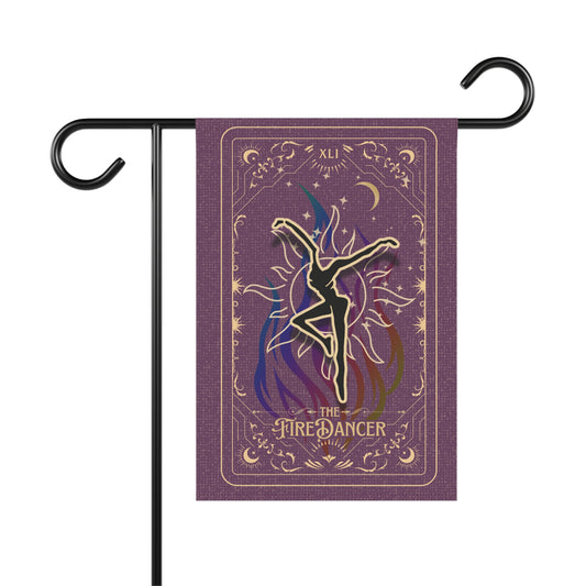 home/garden flag -  12"x18" indoor/outdoor - double sided - DMB - purple - fd - tarot - sleeve at top -*POLE NOT INCLUDED